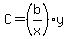 C=%28b%2Fx%29y