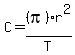 C=%28pi%29r%5E2%2FT
