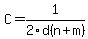 C=+1%2F2d%28n%2Bm%29