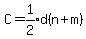 C=+expr%281%2F2%29d%28n%2Bm%29