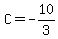 C=-10%2F3