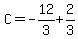 C=-12%2F3%2B2%2F3