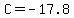 C=-17.8