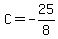 C=-25%2F8