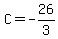 C=-26%2F3