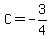 C=-3%2F4