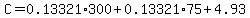 C=0.13321%2A300%2B0.13321%2A75%2B4.93