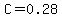 C=0.28