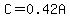 C=0.42A