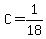 C=1%2F18