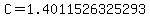 C=1.4011526325293
