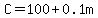 C=100%2B0.1m
