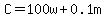 C=100w%2B0.1m