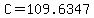 C=109.6347