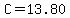 C=13.80