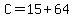 C=15%2B64