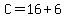 C=16%2B6