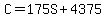 C=175S%2B4375