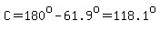 C=180%5Eo-61.9%5Eo=118.1%5Eo