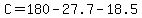 C=180-27.7-18.5
