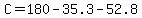 C=180-35.3-52.8