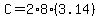 C=2%2A8%283.14%29