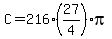 C=216%2827%2F4%29pi