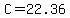 C=22.36