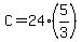 C=24%285%2F3%29