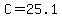 C=25.1