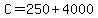 C=250%2B4000