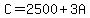 C=2500%2B3A