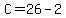 C=26-2