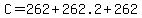C=262%2B262.2%2B262