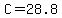C=28.8