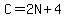 C=2N%2B4