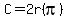 C=2r%28pi%29