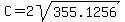 C=2sqrt%28355.1256%29
