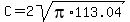 C=2sqrt%28pi%2A113.04%29