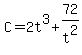 C=2t%5E3%2B72%2Ft%5E2