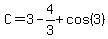 C=3-4%2F3%2Bcos%283%29