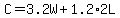 C=3.2W%2B1.2%2A2L
