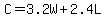 C=3.2W%2B2.4L