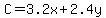 C=3.2x%2B2.4y