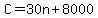C=30n%2B8000