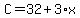 C=32%2B3%2Ax