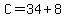 C=34%2B8
