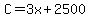C=3x%2B2500