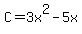 C=3x%5E2-5x