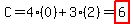 C=4%280%29%2B3%282%29=highlight%286%29